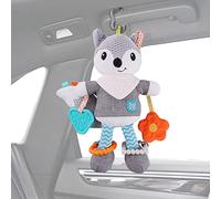 Bexdug Jouets Suspendus Renard - Jouet pour bébé Suspendu Doux | Jouet d'apprentissage sensoriel froissé et grinçant Doux, siège Voiture pour Poussette Nouveau-né, activité ge en