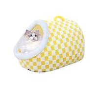 Bexdug Lit pour chat d'intérieur | Lit pour chats de taille moyenne et grande - Jolie niche couverte pour chat, animal de compagnie, niche douillette, en forme de pantoufle, lavable et chaud, lit pour