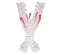 Bexdug Manchettes d'hiver - Manchettes Demi-Doigts sans Doigts - Gants Longs tricotés sans Doigts Gants avec Trou pour Le Pouce Mitaines pour Femmes et Hommes