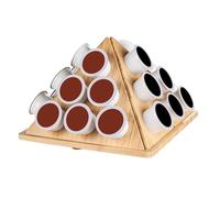 Bexdug Organisateur De Stockage Pour Capsules De Café - Organisateur de Dosettes de Café pour Placard,Accessoires D'Organisation De Cuisine À 24 Cases Avec Rotation À 360 Degrés Pour Dessous De Meuble