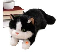 Bexdug Peluche Chat - Peluche Douce Animaux Chat Poupee,Poupon Interactif Sonore Enfant Décor Chambre Salon Fête Anniversaire Noël Cadeau