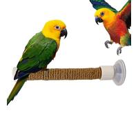 Bexdug Perche de fenêtre d'oiseau, Perche de Douche de Perroquet | Rack de Mur de Perruche | Perchoir Portable à Cage Jouet tas