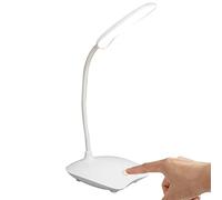 Bexdug Petite Lampe de Bureau pour Enfants, Lampe de Bureau LED avec col de Cygne Flexible, Petite Lampe de Bureau 4W 3 Modes avec Port de Charge USB, Lampe de Table Rechargeable