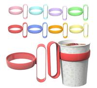 Bexdug Poignées de tasse, poignée de tasse isolée,10 pièces porte-gobelet d'eau chaude - Poignée de gobelet en papier isolée et Anti-brûlure avec poignée antidérapante et amovible, support pour la