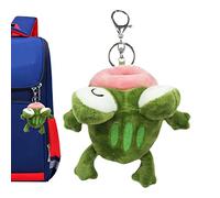Bexdug Porte-clés Grenouille Mignon, Porte-clés Peluche Peluche Grenouille avec Grande Bouche, Porte-clés Animal en Peluche Grenouille câ Pendentif Peluche Grenouille Petit Cadeau pour Les