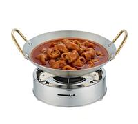 Bexdug Ré chaud à Alcool avec Marmite, Set de Cuisine de Plein Air, Ré chaud de Randonnée avec Marmite, pour Randonneurs Campeurs Voyageurs Pêcheurs Randonnée Pique-nique Plage Activités en Plein