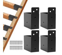 Bexdug Supports pour Poteaux en Bois | 4 Équerres d'angle Robuste À Angle Droit,Fournitures de Jardinage et Bricolage pour Garage, Maison, Jardin, Extérieur, Abri, Terrasse, Construction de Serre