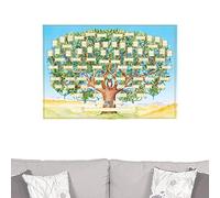 Bexdug Tableau d'arbre généalogique Vierge,Tableau d'ascendance Vierge - Tableau généalogique l'arbre généalogique à remplir avec Votre Famille, 40x60cm / 15.75x23.62inch