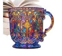 Bexdug Tasses colorées en verre | Tasse d'église colorée de 400 ml pour jus, whisky, thé, vin, boissons, cuisine, dîner, piscine, fête, pique-nique, camping