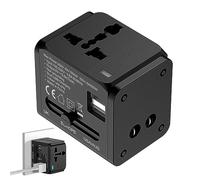 Bexdug Voyage Universel - Prise d'adaptateur dans Le MonEntier pour Les Voyages internationaux,Adaptateur Secteur Portable 1500W Multifonctionnel pour Voyage d'affaires, Auberge