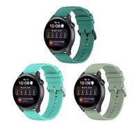 BexidoIera Bracelet Compatible avec Huawei GT 2 42mm, 20mm Bracelet de Remplacement en Silicone pour Huawei Watch GT 2 42mm/GT 3 42mm/Huawei Watch 2/Honor Watch SE/Honor Magic Watch 2 42mm(3 pièces)