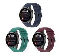 BexidoIera Bracelet Compatible avec Huawei GT 2 42mm, 20mm Bracelet de Remplacement en Silicone pour Huawei Watch GT 2 42mm/GT 3 42mm/Huawei Watch 2/Honor Watch SE/Honor Magic Watch 2 42mm(3 pièces)