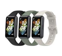 BexidoIera Lot de 3 bracelets de rechange réglables en silicone souple pour Huawei Band 7, Silicone