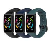 BexidoIera Lot de 3 bracelets de sport réglables en silicone souple pour Huawei Band 6/6 Pro et Honor Band 6/7, 5.5-8.7 inches, Silicone