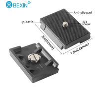 BEXIN 200PL-14 323 adaptateur de serrage rapide pour trépied de caméra avec plaque stabilisatrice Manfrotto 200PL-14 Compat BS88 HB88 - Type C