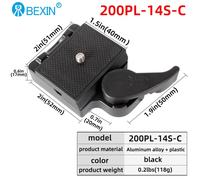 BEXIN 200PL-14 323 adaptateur de serrage rapide pour trépied de caméra avec plaque stabilisatrice Manfrotto 200PL-14 Compat BS88 HB88 - Type 200PL-14S-C