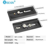BEXIN fixation rapide plaque adaptateur montage coulissant 501PL Base de connexion rapide pour Manfrotto 501 503 701 Q5 caméra trépied accessoires - Type 501-L120A