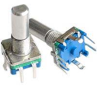 BEXIUJUVX Codeur Rotatif 5pcs /parcelle EC11 Potentiomètre du l'encodeur 15 mm Demi-Arbre D Type/potentiomètre numérique avec commutateur 5pin