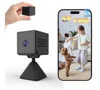 Bextgoo Camera Espion, 4K FHD Mini Camera Espion sans Fil, WiFi/sans WiFi Mini Camera Surveillance, Long Batterie 2000mAh, Vision Nocturne & Détection de Mouvement, Spy Cam pour Maison Bébé Animaux