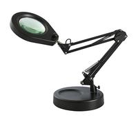 Beyamz Lampe Loupe LED avec Socle Rond & Pince, Verre 5 Dioptries | 5 CCT Dimmable, Bras Articulé, Travaux de Précision, Modélisme, Soudure, Couture, Bricolage, Micro Réparation