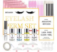BEYAOBN Kit de Lifting des Cils, Eyelash Perm Kit,Rehaussement Cils Kit,Professionnel Semi-Permanent Curling,Perming Wave Kit d’extensions de Cils,Kit de Cils Perm Convient pour Fille, Longue Durée