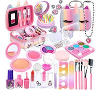 BEYAOBN Maquillage Enfant Jouet Fille 31pcs Jouet de Maquillage Lavable et Non Toxique avec Sac en Peluche, Maquillage Enfant Fille, Fille Jouet 3 4 5 6 7 8 Ans Filles Anniversaire Cadeau