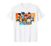 Beyblade Burst Quad Strike : Bel Hyuga & Hikaru Dante AIGER T-Shirt, Homme, Blanc, 5XL