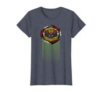 Beyblade Burst QUADDRIVE BELFYRE T-Shirt, Femme, Bleu Chiné, XXL