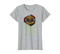 Beyblade Burst QUADDRIVE BELFYRE T-Shirt, Femme, Gris Chiné, 3XL