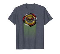 Beyblade Burst QUADDRIVE BELFYRE T-Shirt, Homme, Bleu Chiné, 3XL