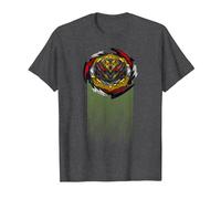 Beyblade Burst QUADDRIVE BELFYRE T-Shirt, Homme, Chiné Foncé, L