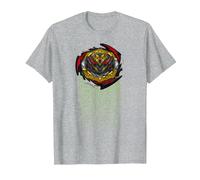 Beyblade Burst QUADDRIVE BELFYRE T-Shirt, Homme, Gris Chiné, S