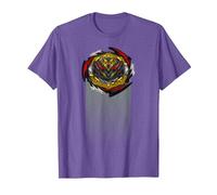 Beyblade Burst QUADDRIVE BELFYRE T-Shirt, Homme, Violet Chiné, XXL