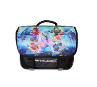 Beyblade - ? Cartable Scolaire 38 Cm - Garçon - Noir/bleu - 2 Compartiments Bleu S