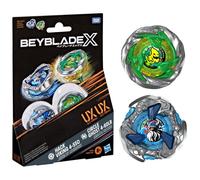 Beyblade X Dual Pack Circle Ghost 4-60LR UX et Hack Viking 4-55O UX, 2 toupies de Combat Takara Tomy à Rotation Droite, dès 8 Ans