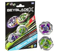 Beyblade X Dual Pack Knife Shinobi 4-80HN et Keel Shark 3-80F, Jouet pour garçons et Filles dès 8 Ans, Toupie Détachable, Accessoires Adaptables, pour la Compétition