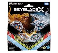 Figurines Beyblade X Jurassic World Collaboration T. Rex contre Mosasaurus Multicolore F