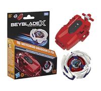 Beyblade X, Lanceur à Corde à Rotation Gauche avec toupie Takara Tomy à Rotation Gauche de Type Attaque, toupies de compétition, dès 8 Ans