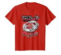 Beyblade X Pro Blader Robin Let It Rip T-Shirt, Enfant, Rouge, 10 Ans