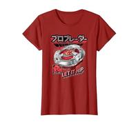 Beyblade X Pro Blader Robin Let It Rip T-Shirt, Femme, Canneberge, XS
