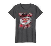 Beyblade X Pro Blader Robin Let It Rip T-Shirt, Femme, Chiné Foncé, XXL