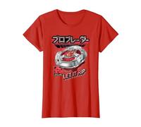 Beyblade X Pro Blader Robin Let It Rip T-Shirt, Femme, Rouge, S