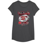 Beyblade X Pro Blader Robin Let It Rip T-Shirt, Fille, Chiné Foncé, L