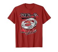 Beyblade X Pro Blader Robin Let It Rip T-Shirt, Homme, Canneberge, S