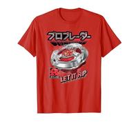 Beyblade X Pro Blader Robin Let It Rip T-Shirt, Homme, Rouge, S