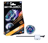 Beyblade X Shadow Shinobi 1-80MN UX Starter Pack avec haut de type défense et lanceur ; authentique Takara Tomy Battle Tops Jeux/Jouets pour garçons et filles 8 ans et plus