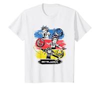 Beyblade X Team Persona Colors T-Shirt, Enfant, Blanc, 3 Ans
