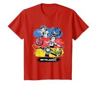 Beyblade X Team Persona Colors T-Shirt, Enfant, Rouge, 8 Ans