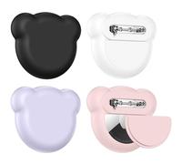Beydoa Lot de 4 supports Apple AirTag pour enfants, en silicone, avec goupille de verrouillage rotative, anti-perte, pour enfants, personnes âgées, bagages et vêtements