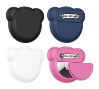 Beydoa Lot de 4 supports Apple AirTag pour enfants, en silicone, avec goupille de verrouillage rotative, anti-perte, pour enfants, personnes âgées, bagages et vêtements